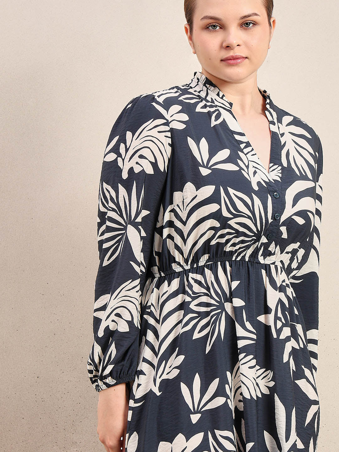 Curve Printed Mini Dress