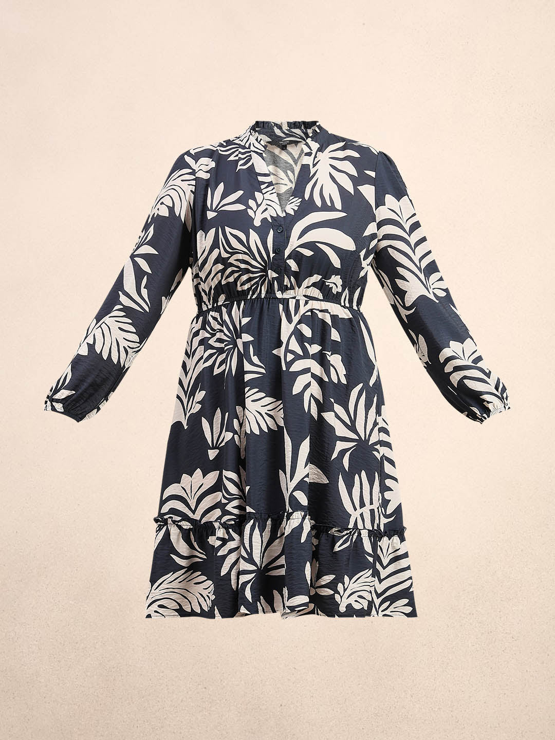 Curve Printed Mini Dress