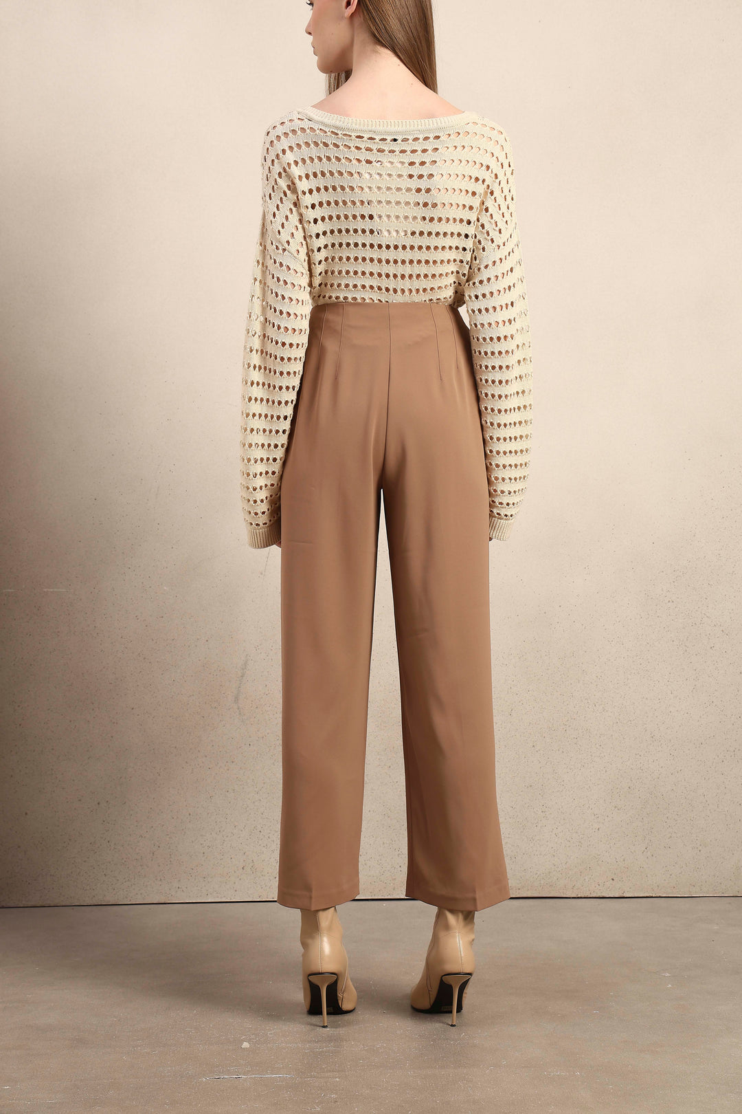 Wide Leg High Rise Pants