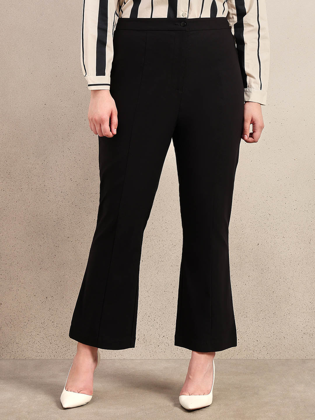 Curve Cropped Flared Pants