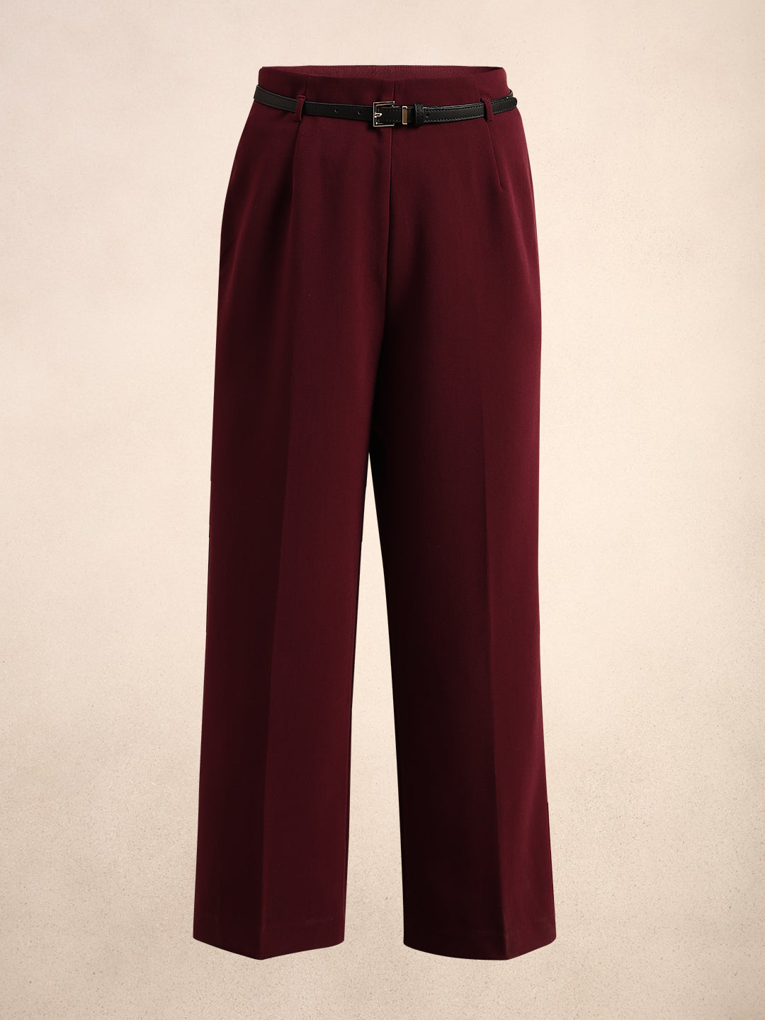 Wide Leg Maroon Pants