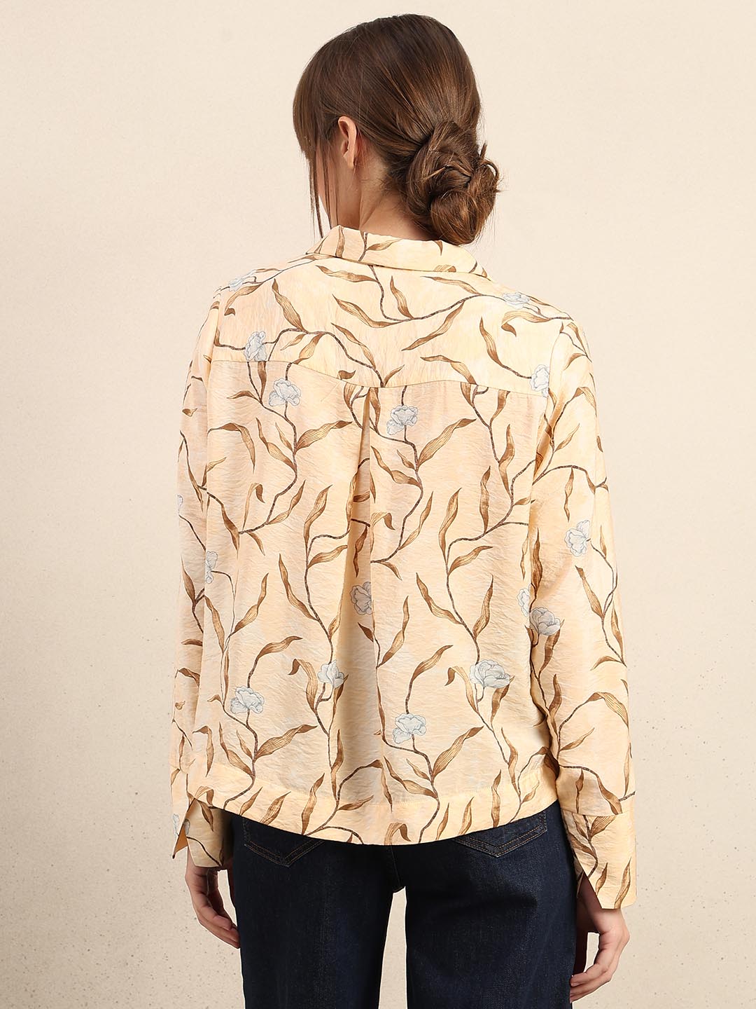 Beige Printed Shirt