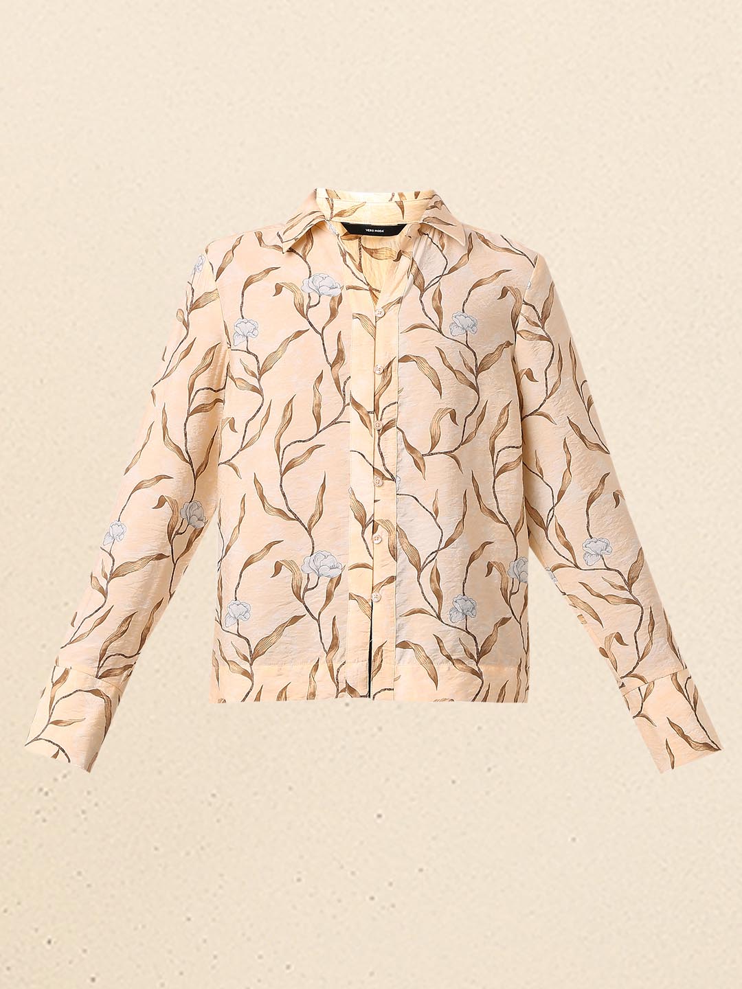 Beige Printed Shirt
