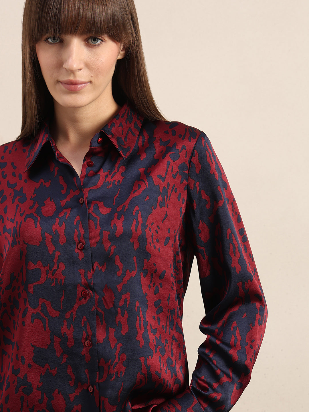 Red Printed Shirt