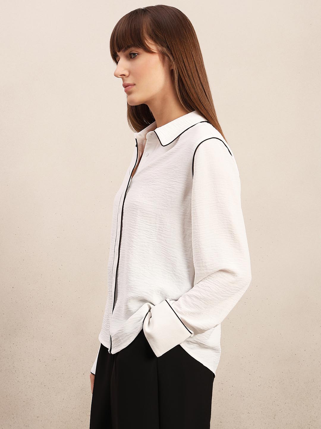 White Textured Shirt