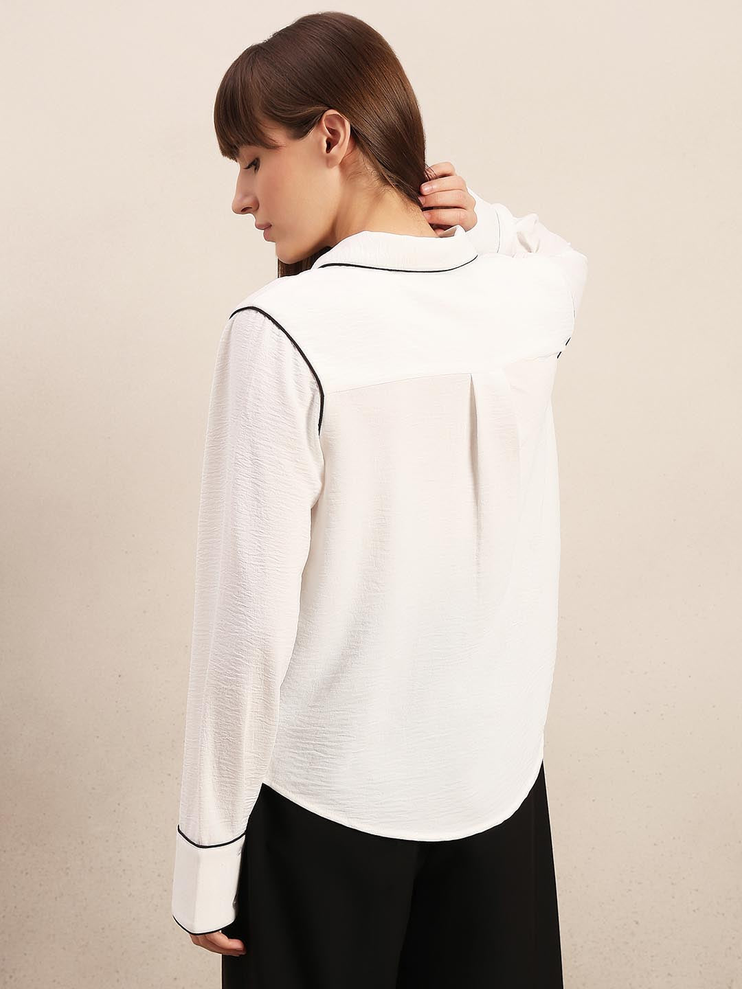 White Textured Shirt