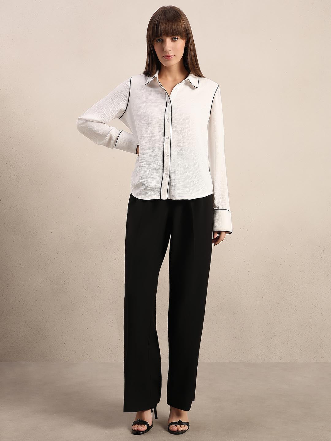 White Textured Shirt