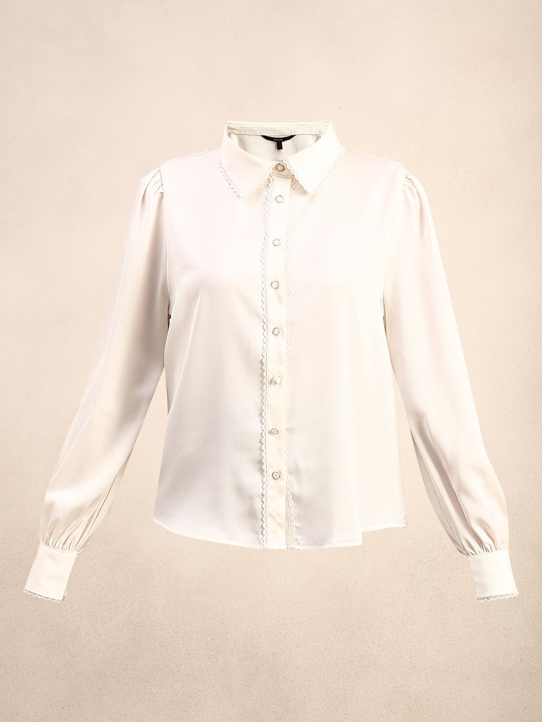 Ivory Cuff Sleeves Shirt