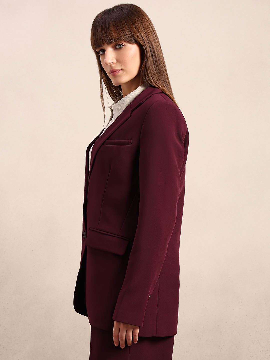 Maroon Tailored Blazer
