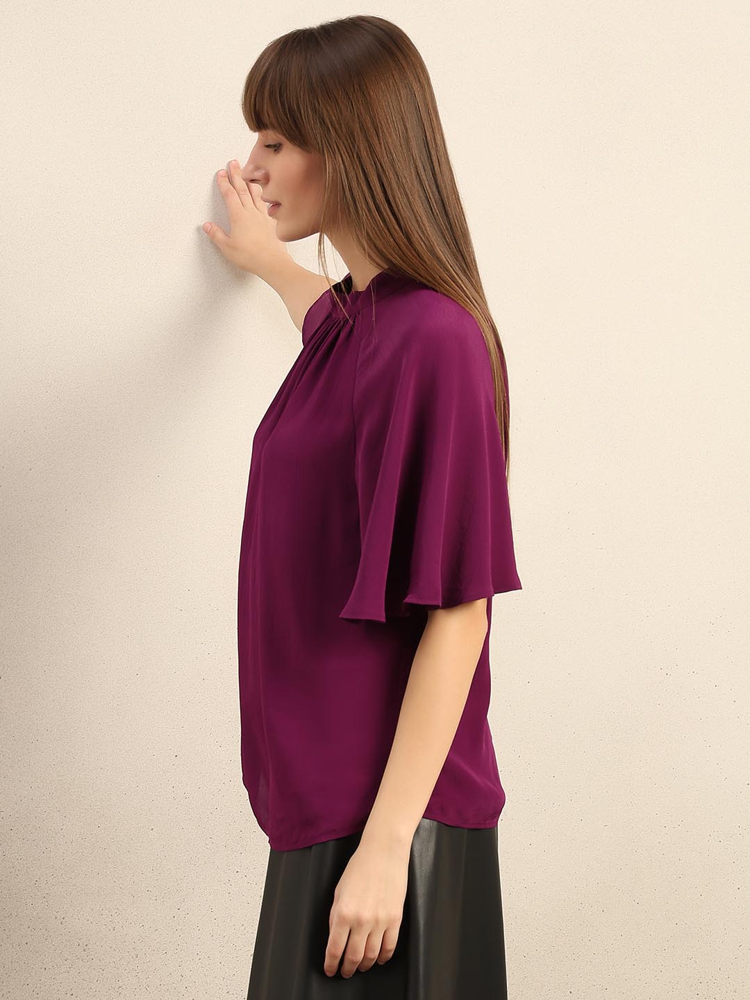 Dark Purple Flared Top
