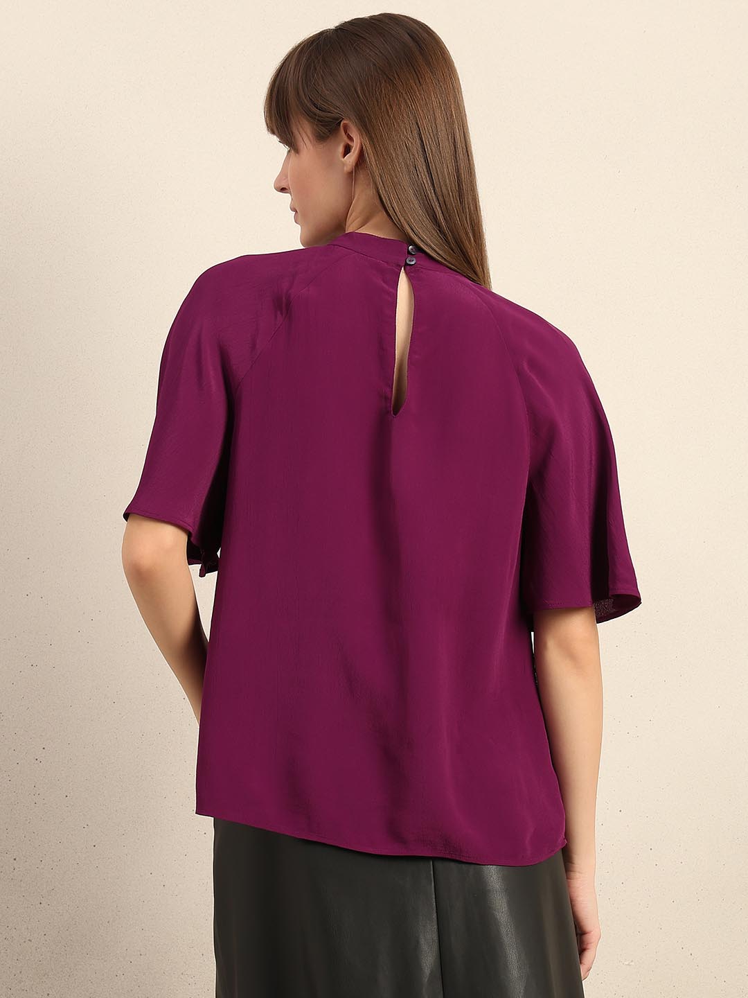 Dark Purple Flared Top