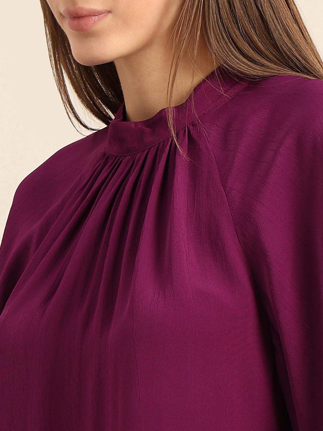 Dark Purple Flared Top