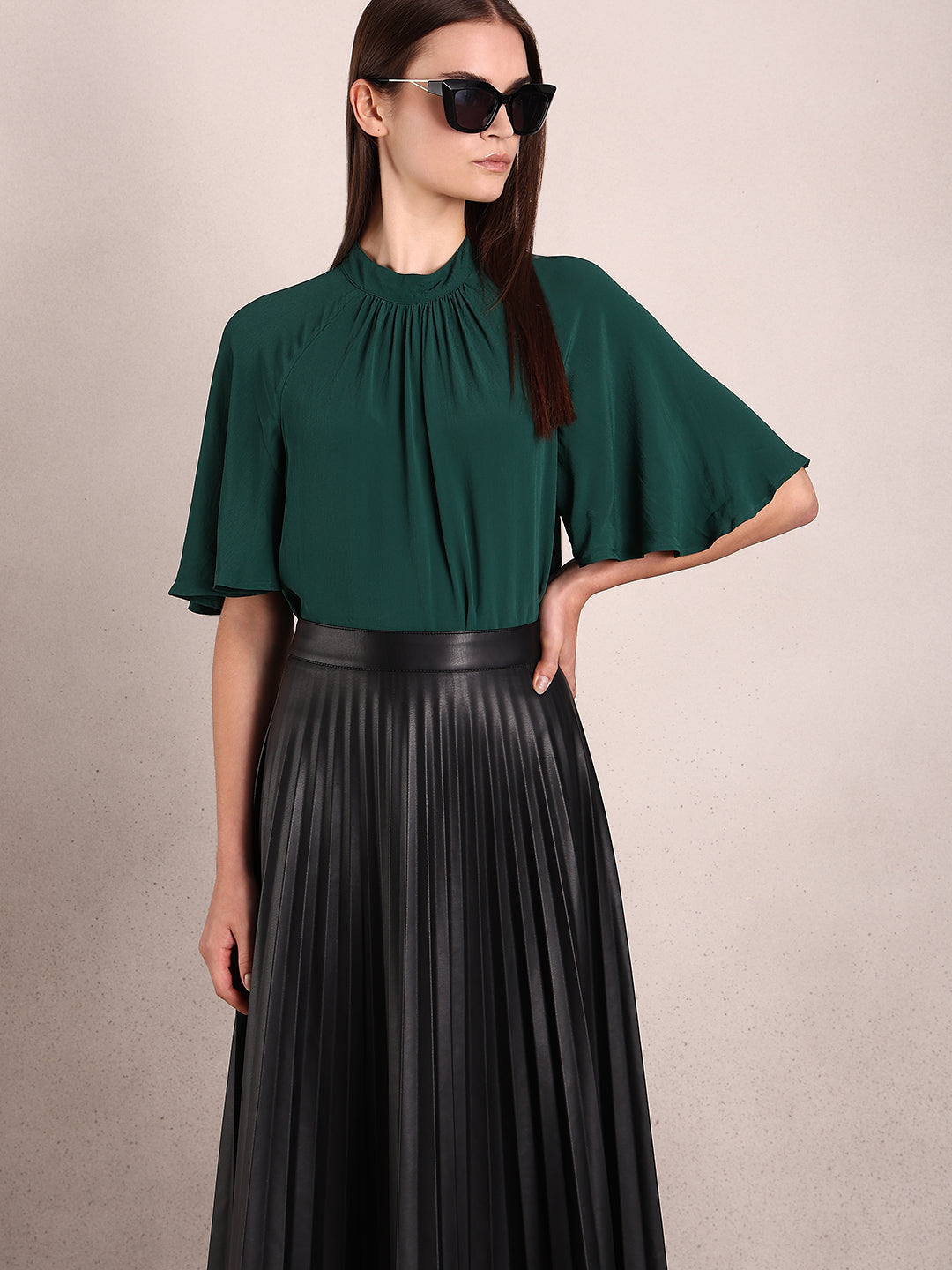 Green Short Sleeves Top