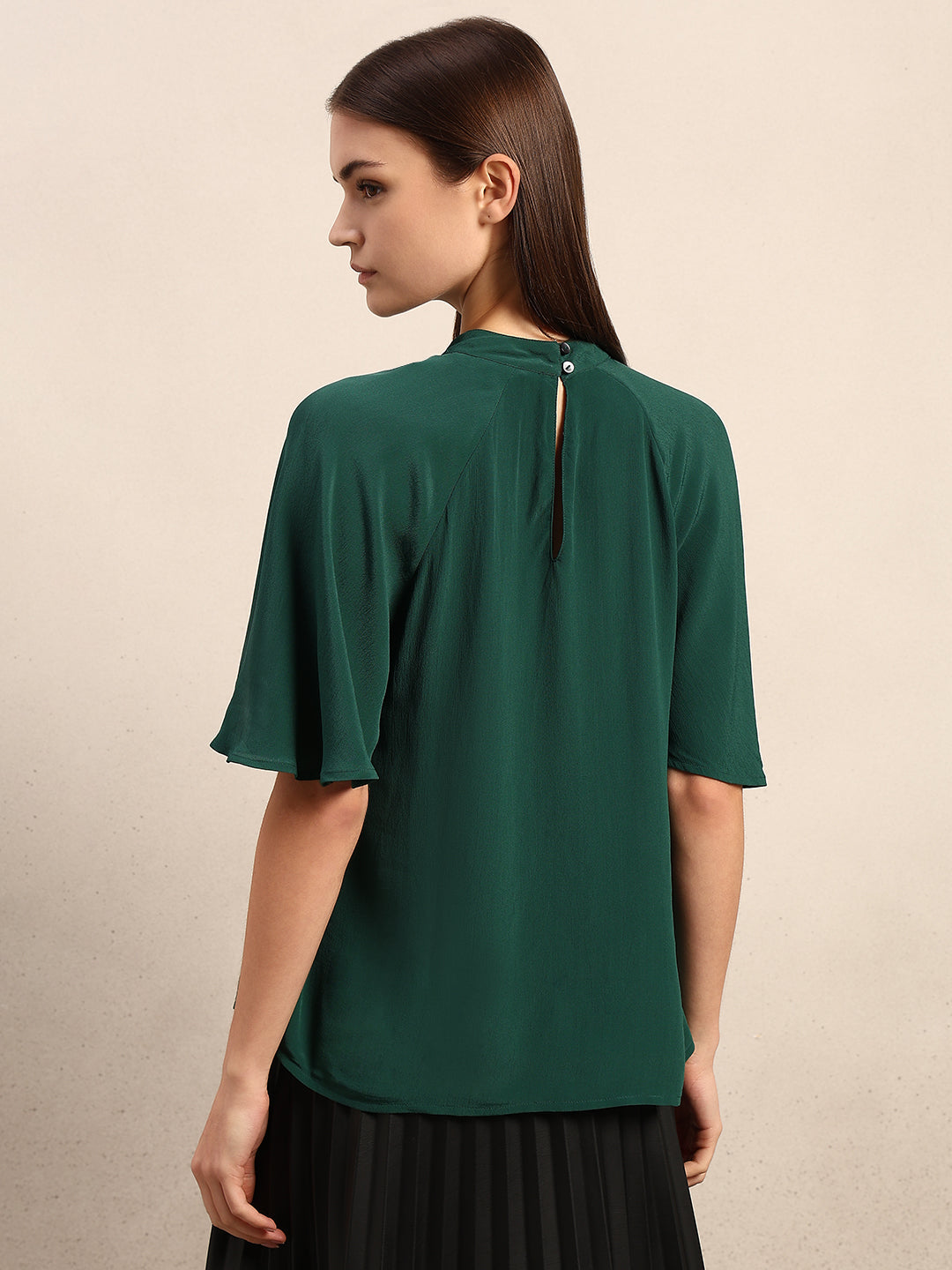 Green Short Sleeves Top