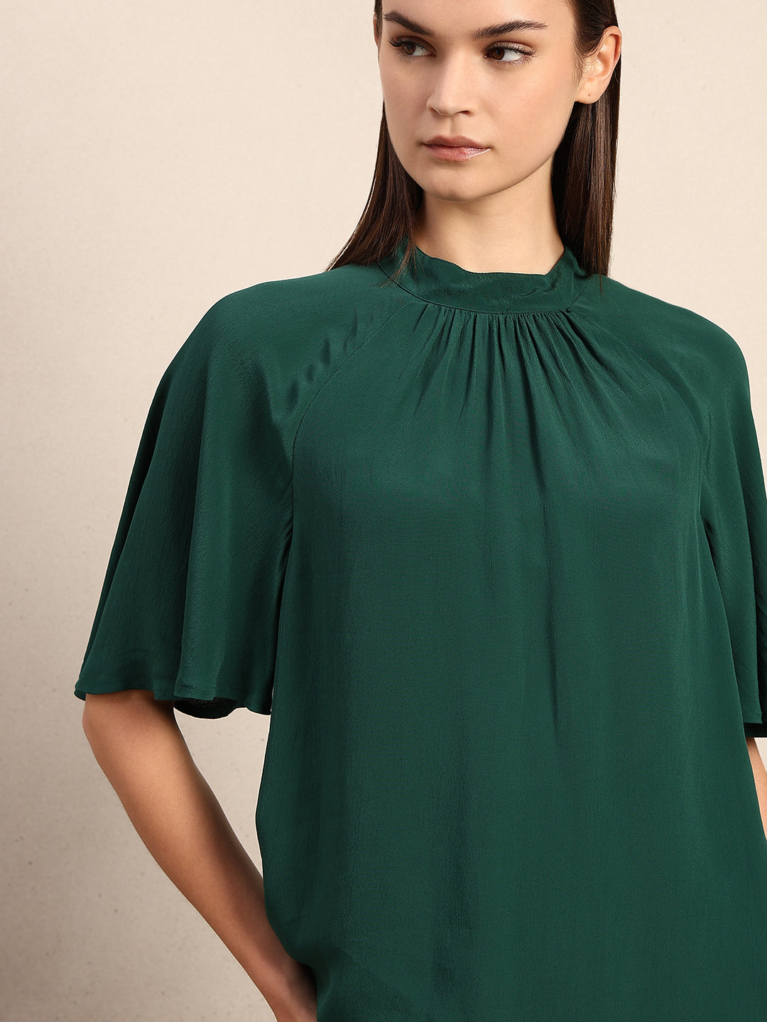 Green Short Sleeves Top