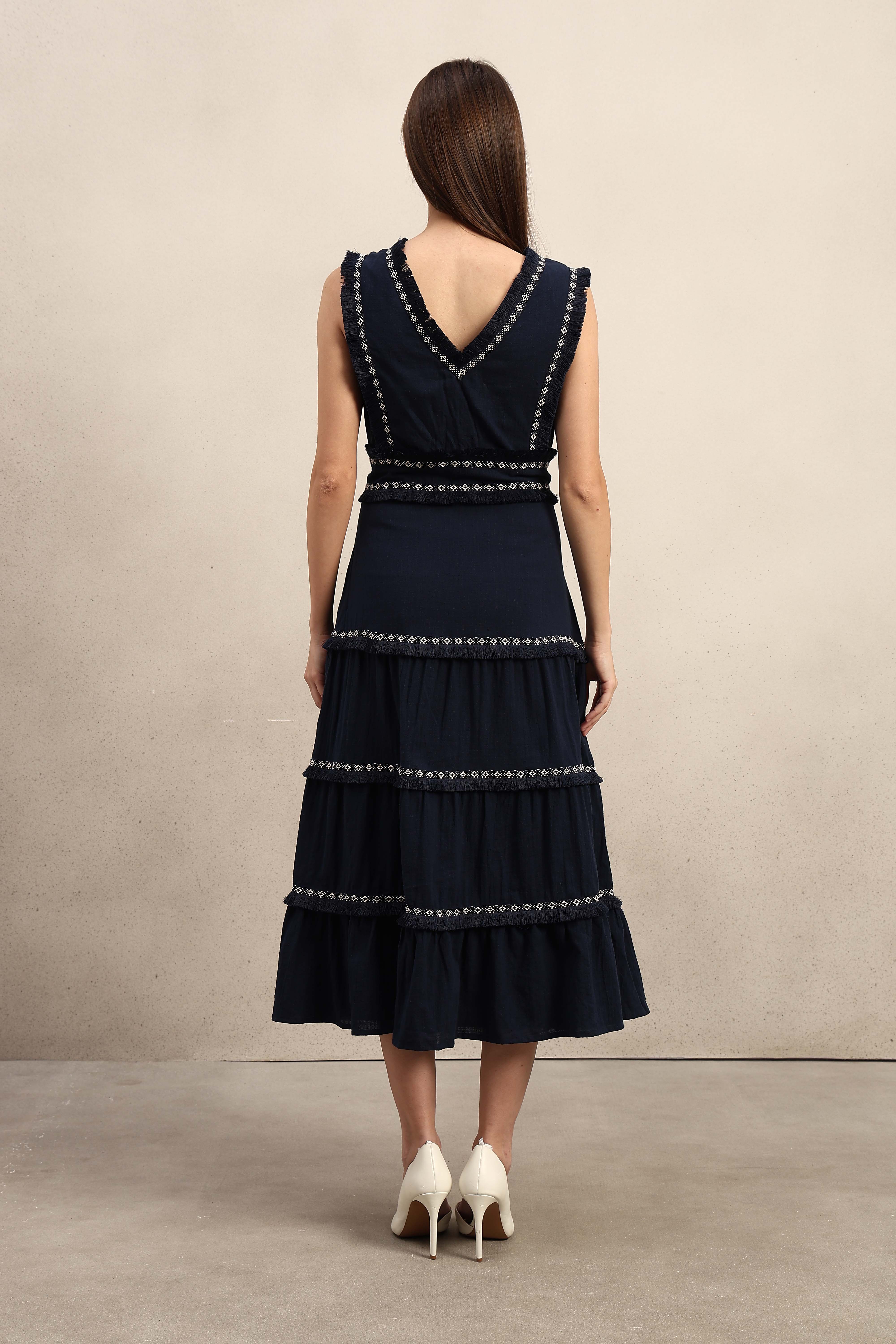 Tiered Sleeveless Maxi Dress