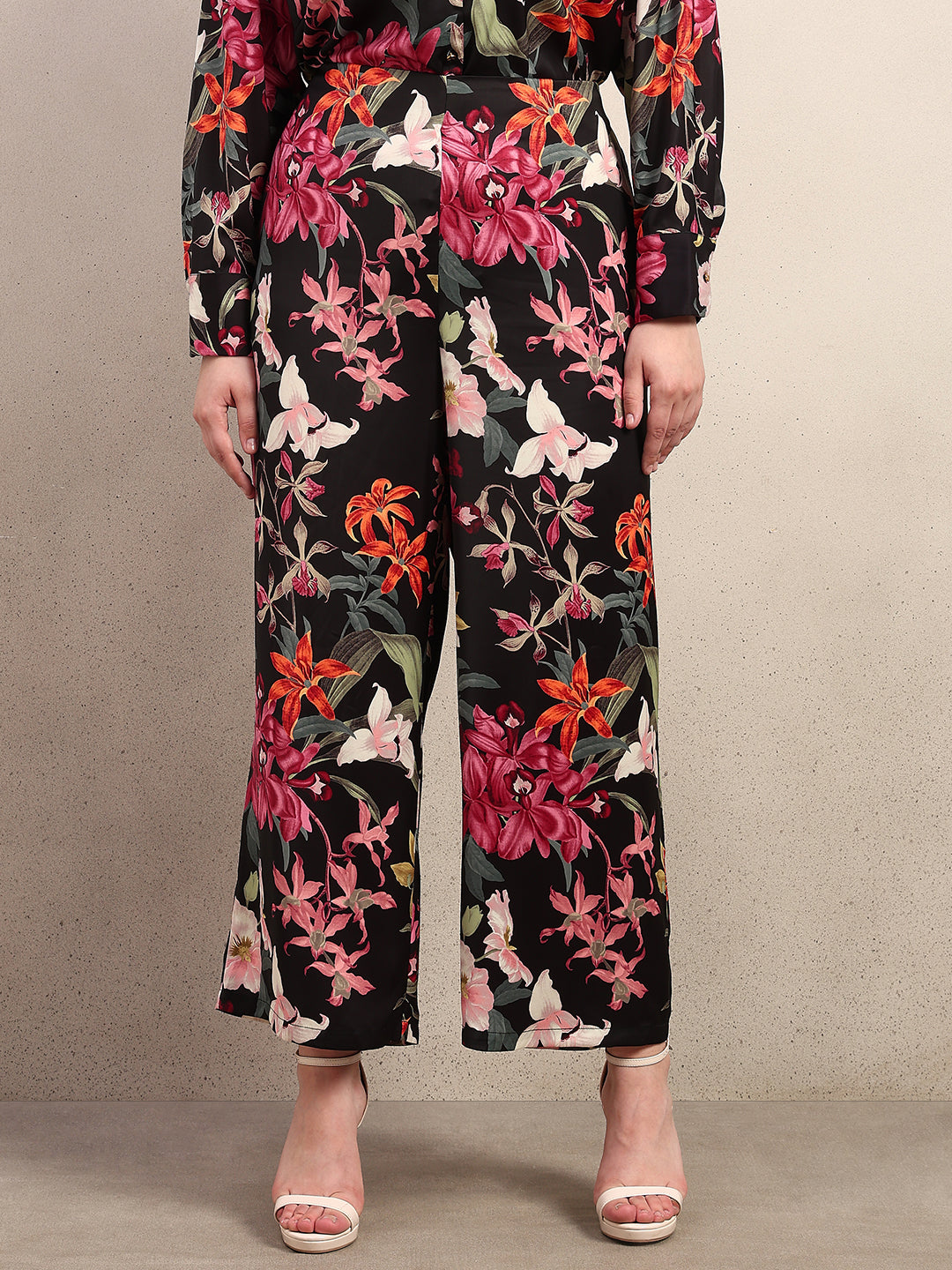 CURVE Floral Wide Leg Pants