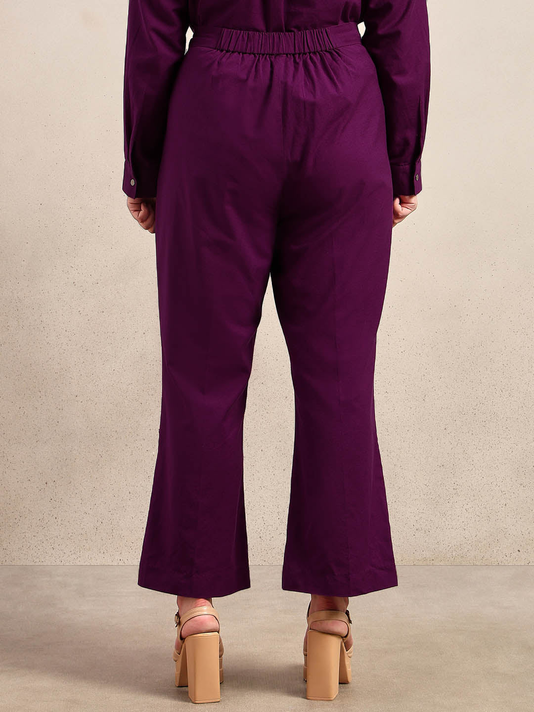 Curve Purple Wide Leg Pants