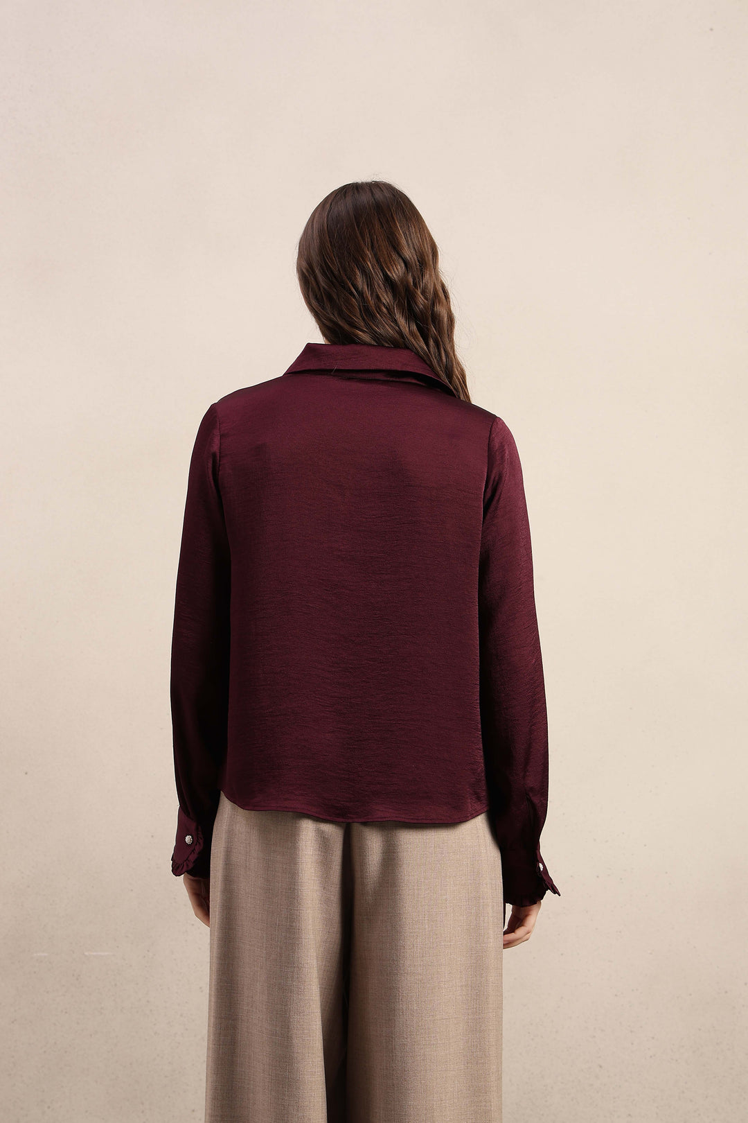 Satin Button Down Shirt