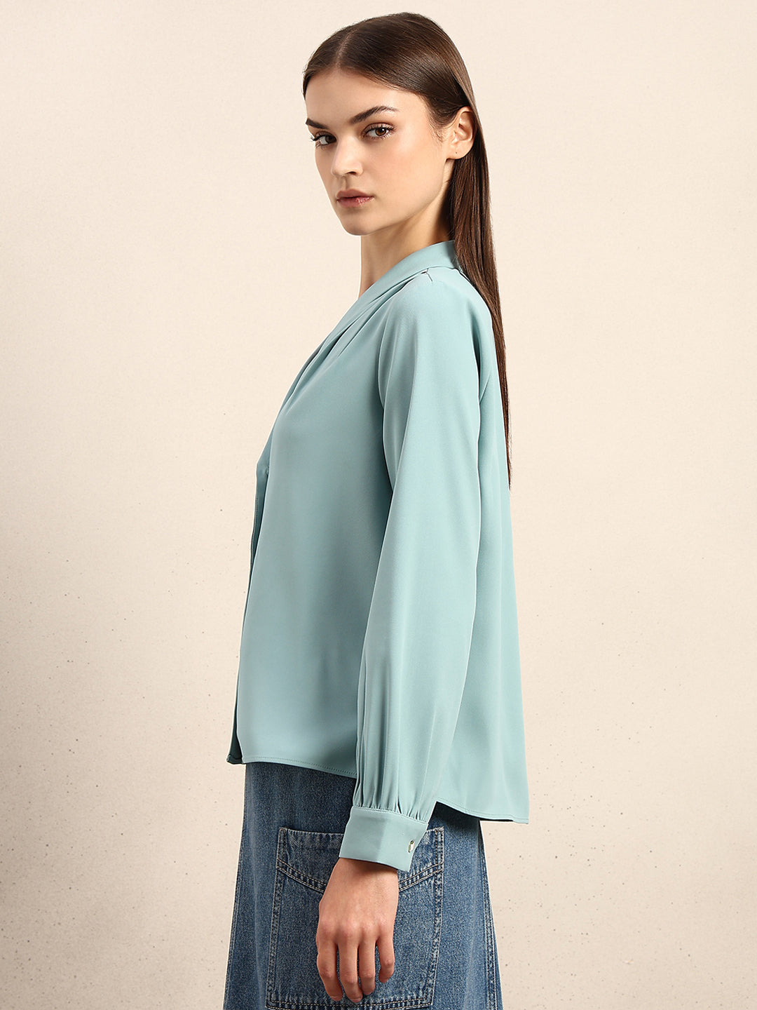Light Blue Full Sleeves Top
