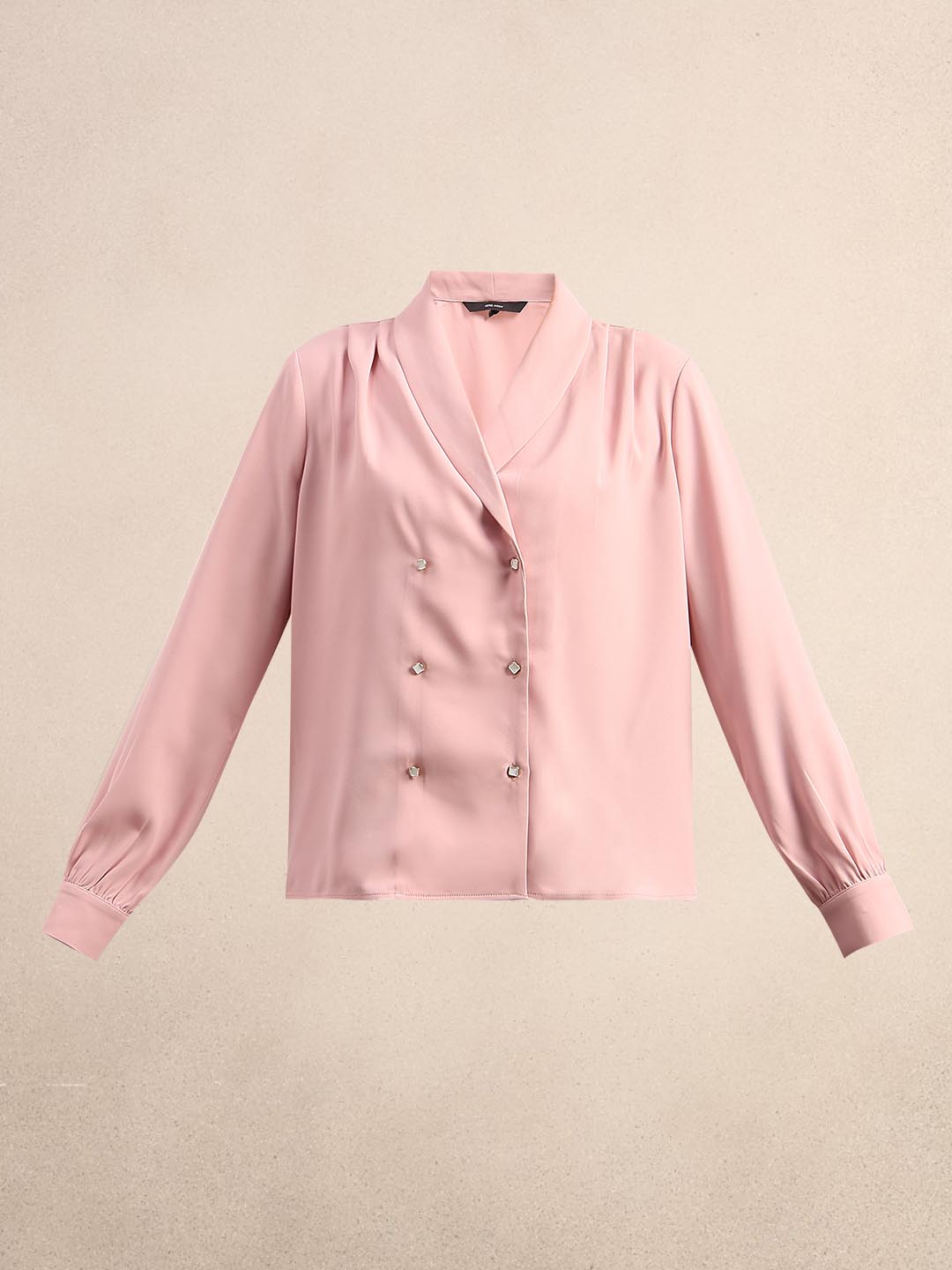 Pink Gathered Sleeves Top