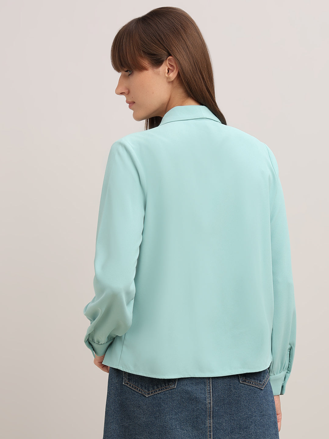 Pearl Button Detail Top
