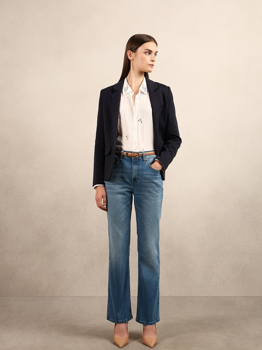 Light Blue Mid Rise Bootcut Jeans