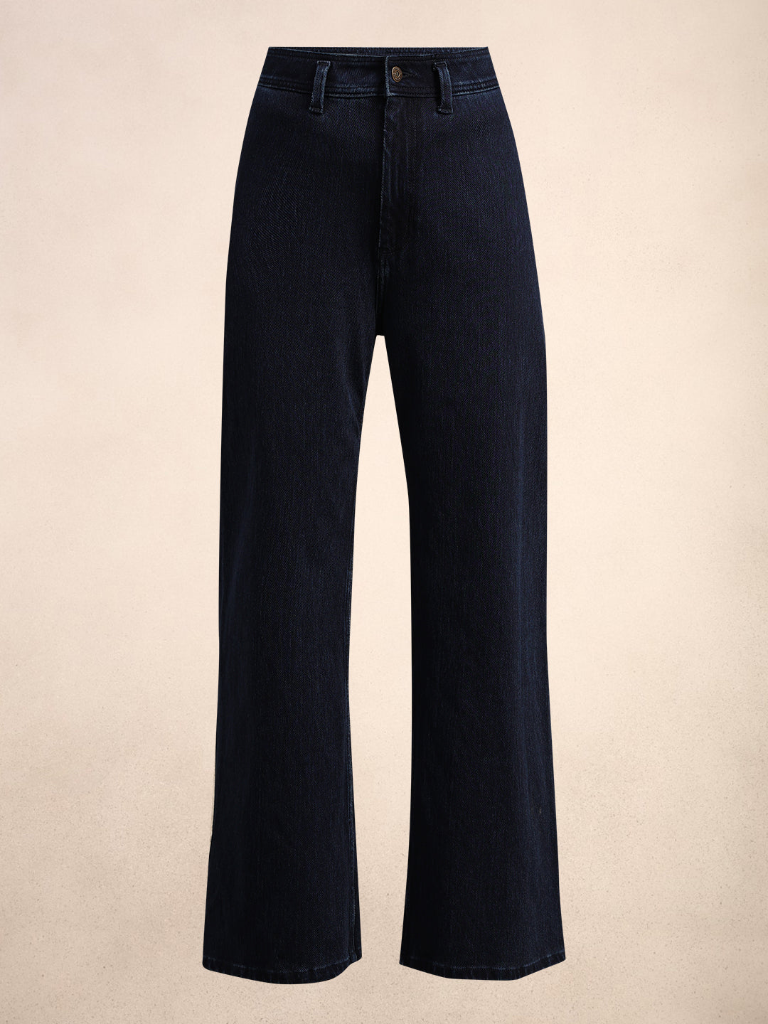 Mid Rise Wide Leg Jeans - Dark Blue