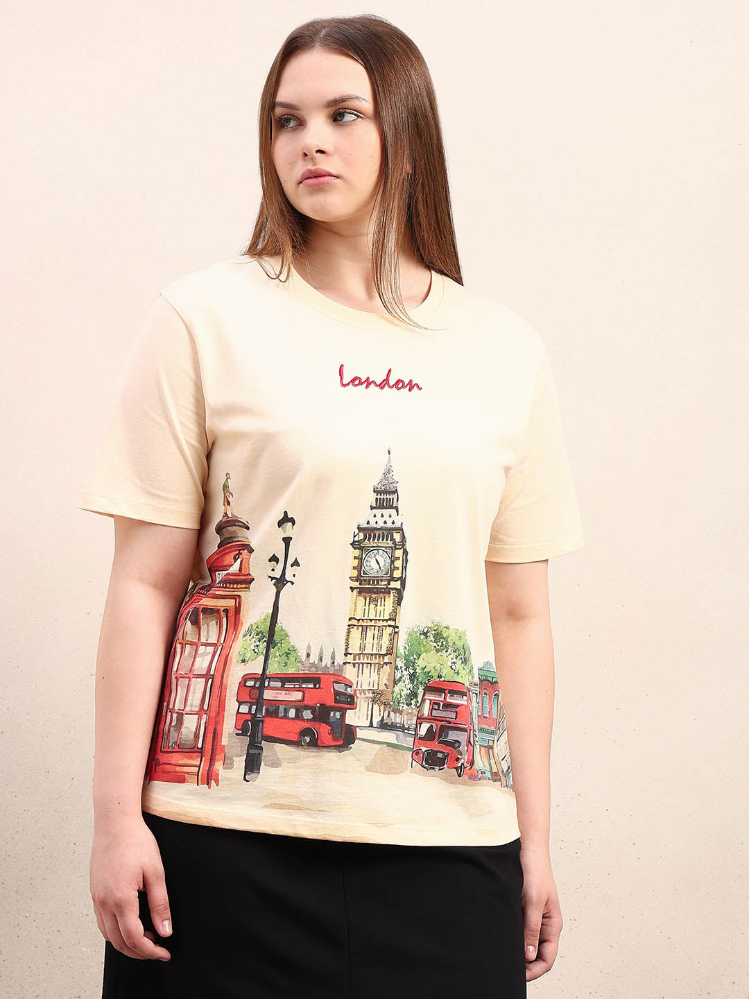 Curve London Cityscape Printed T-Shirt