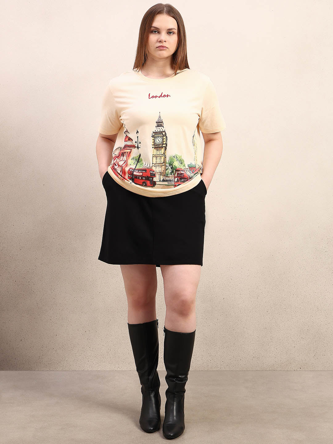 Curve London Cityscape Printed T-Shirt