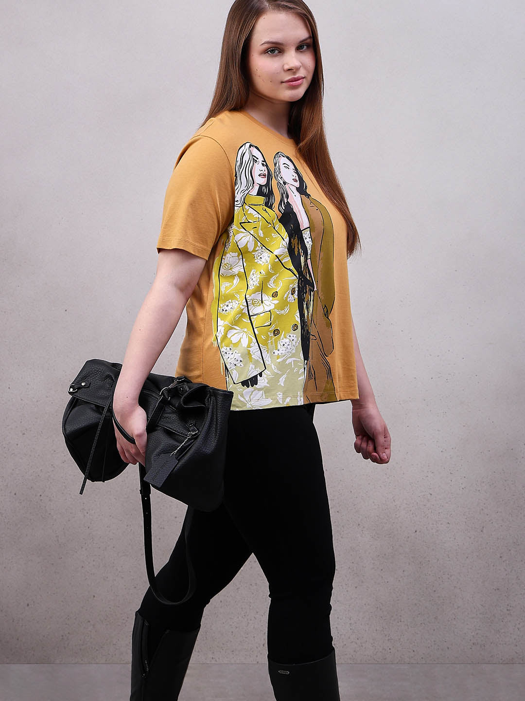 Curve Printed Cotton T-Shirt