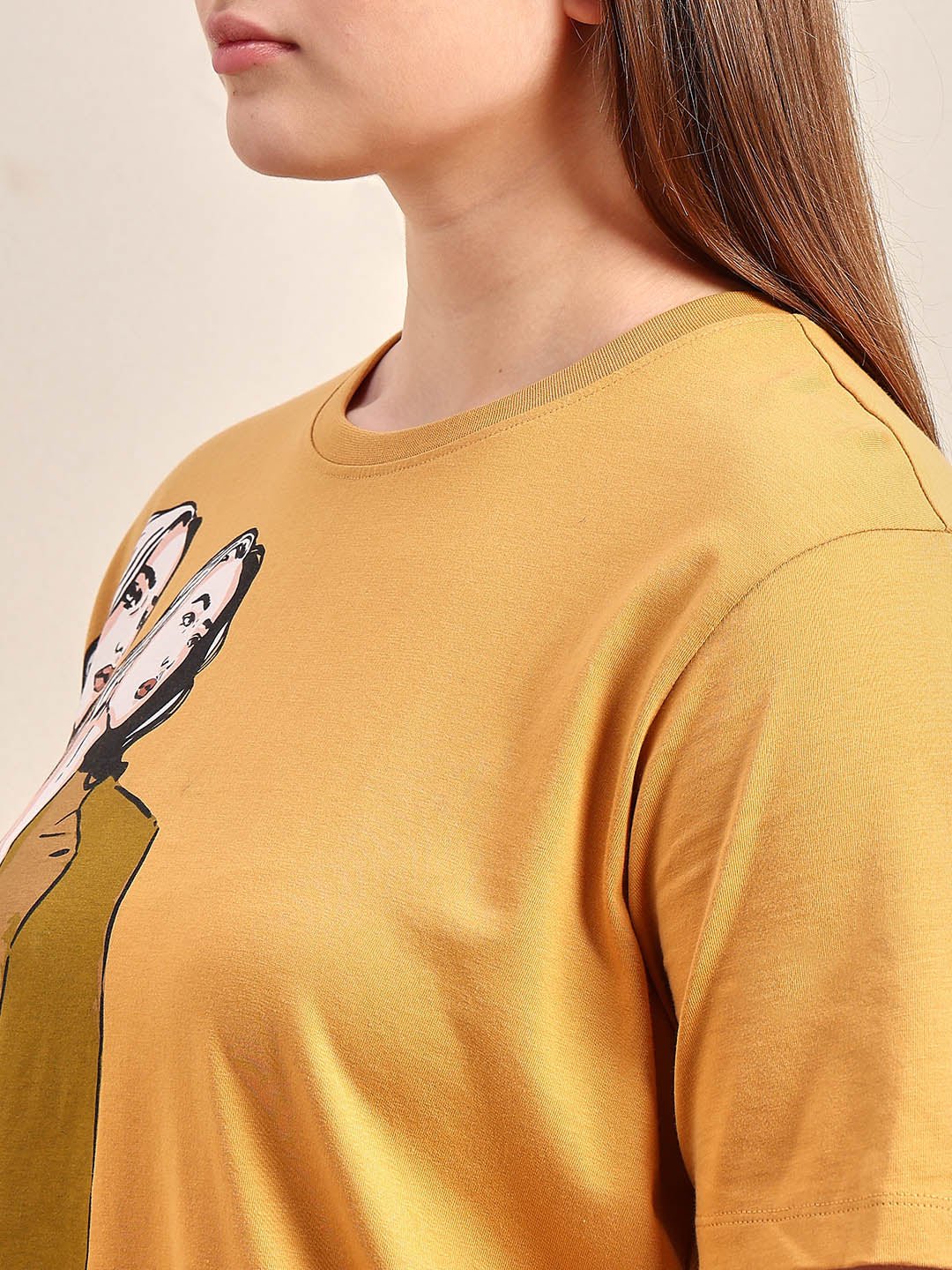 Curve Printed Cotton T-Shirt