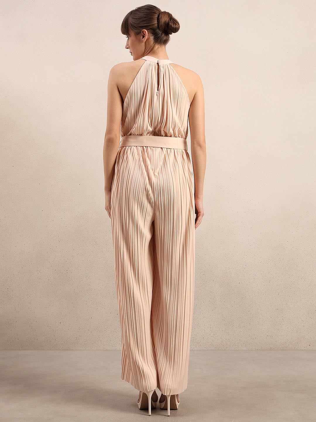 Crystal Pink Pleated Jumpsuit