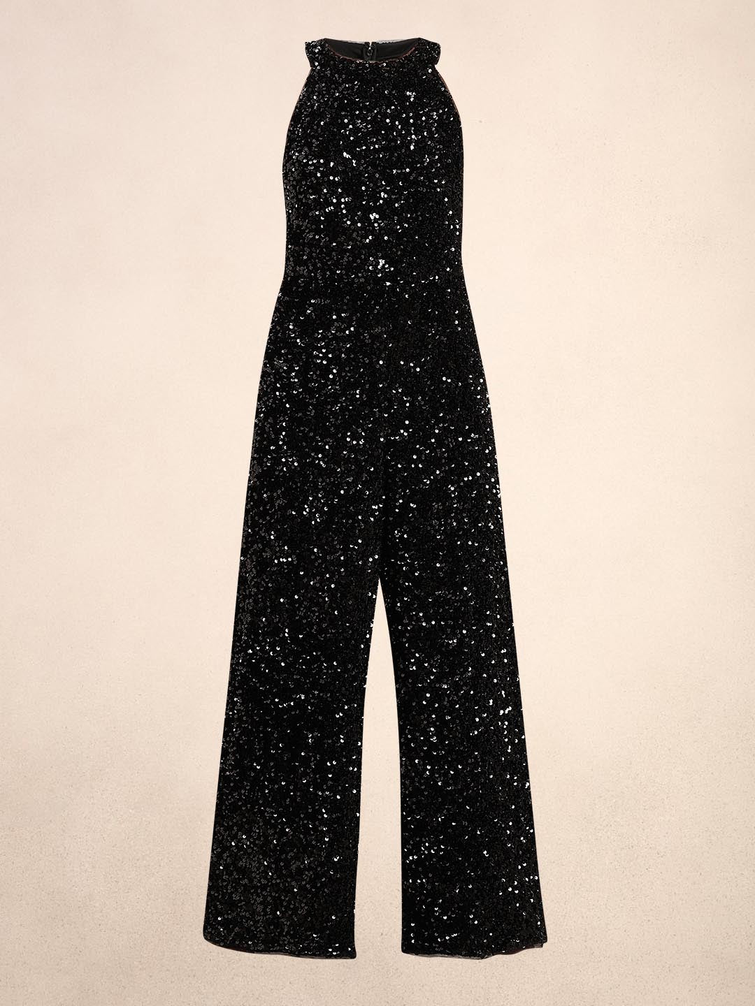 Black Emebellished Jumpsuit