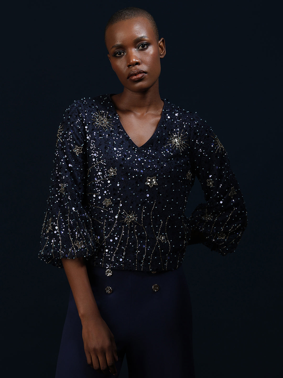 Marquee Sequin Embellished Top