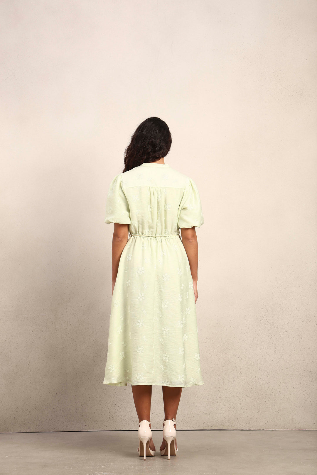 Embroidered V-Neck Dress