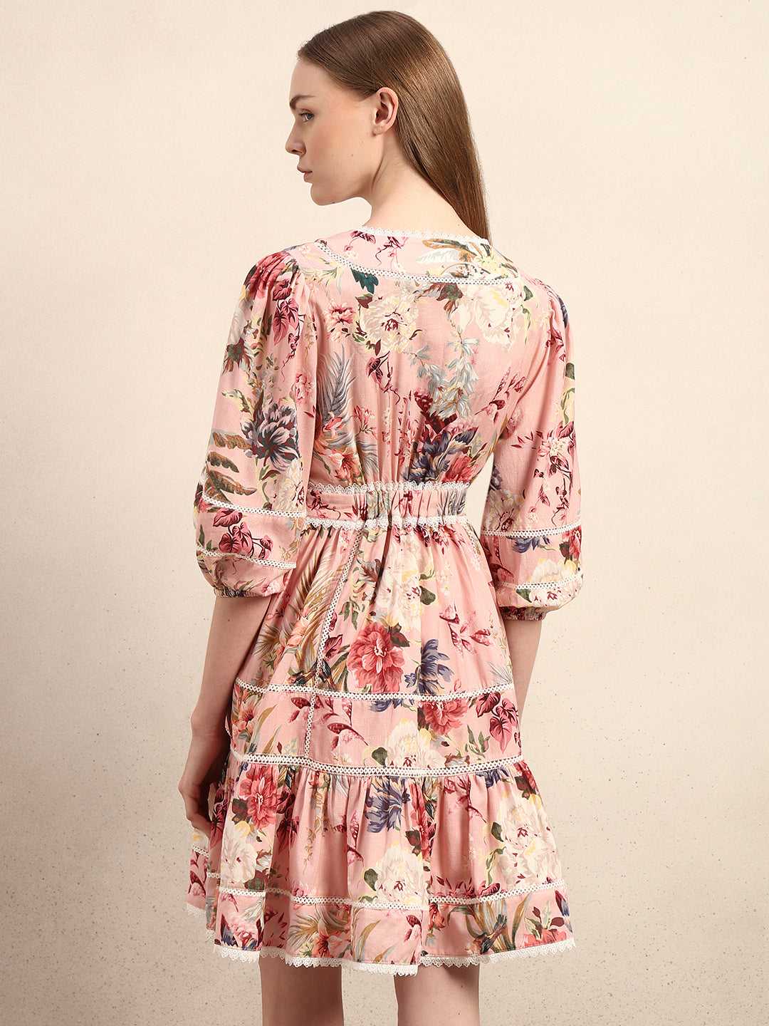 Floral Ruffle Mini Dress