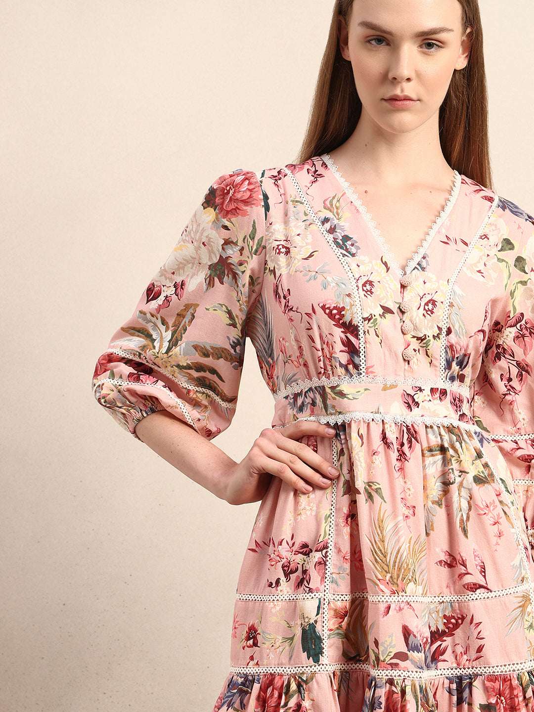 Floral Ruffle Mini Dress