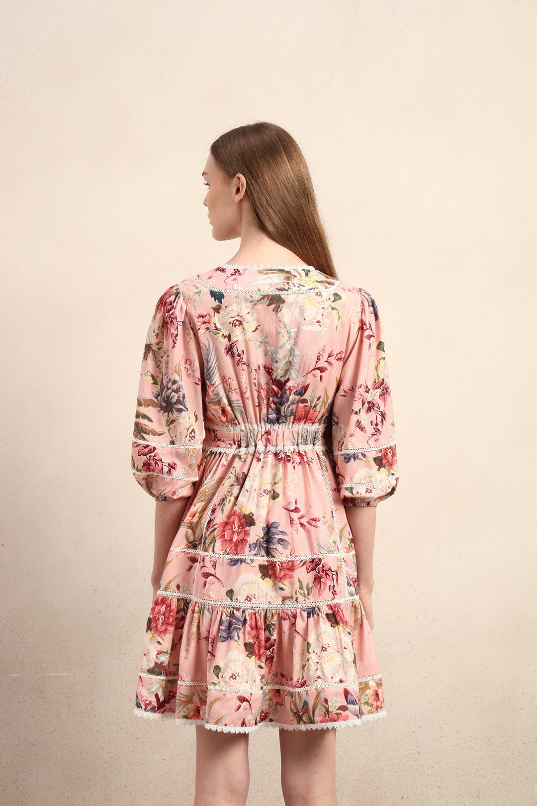 Floral Ruffle Mini Dress