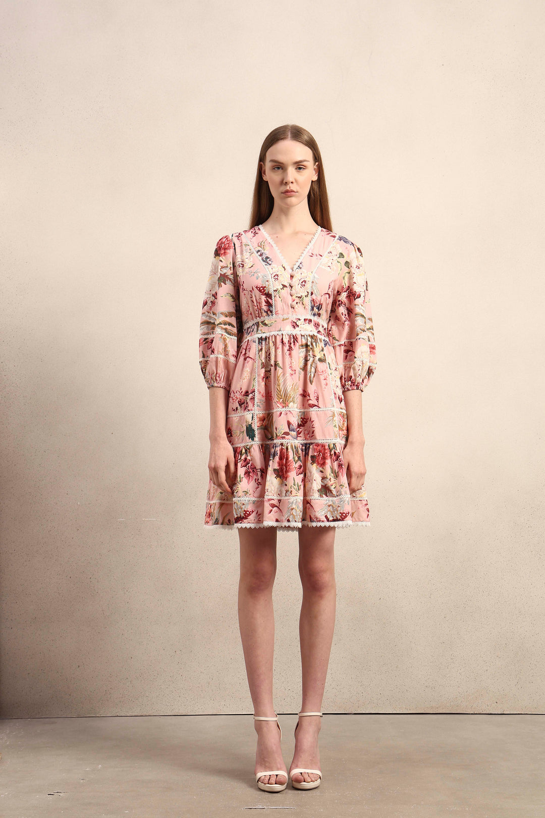 Floral Ruffle Mini Dress