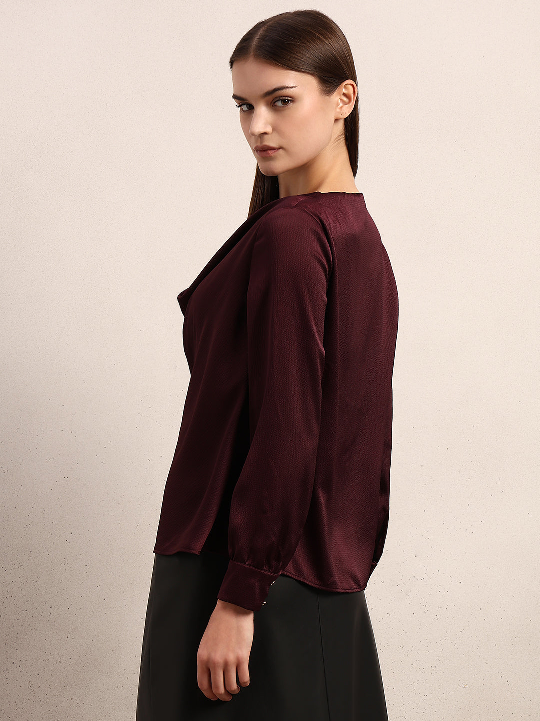 Burgundy Full Sleeves Top