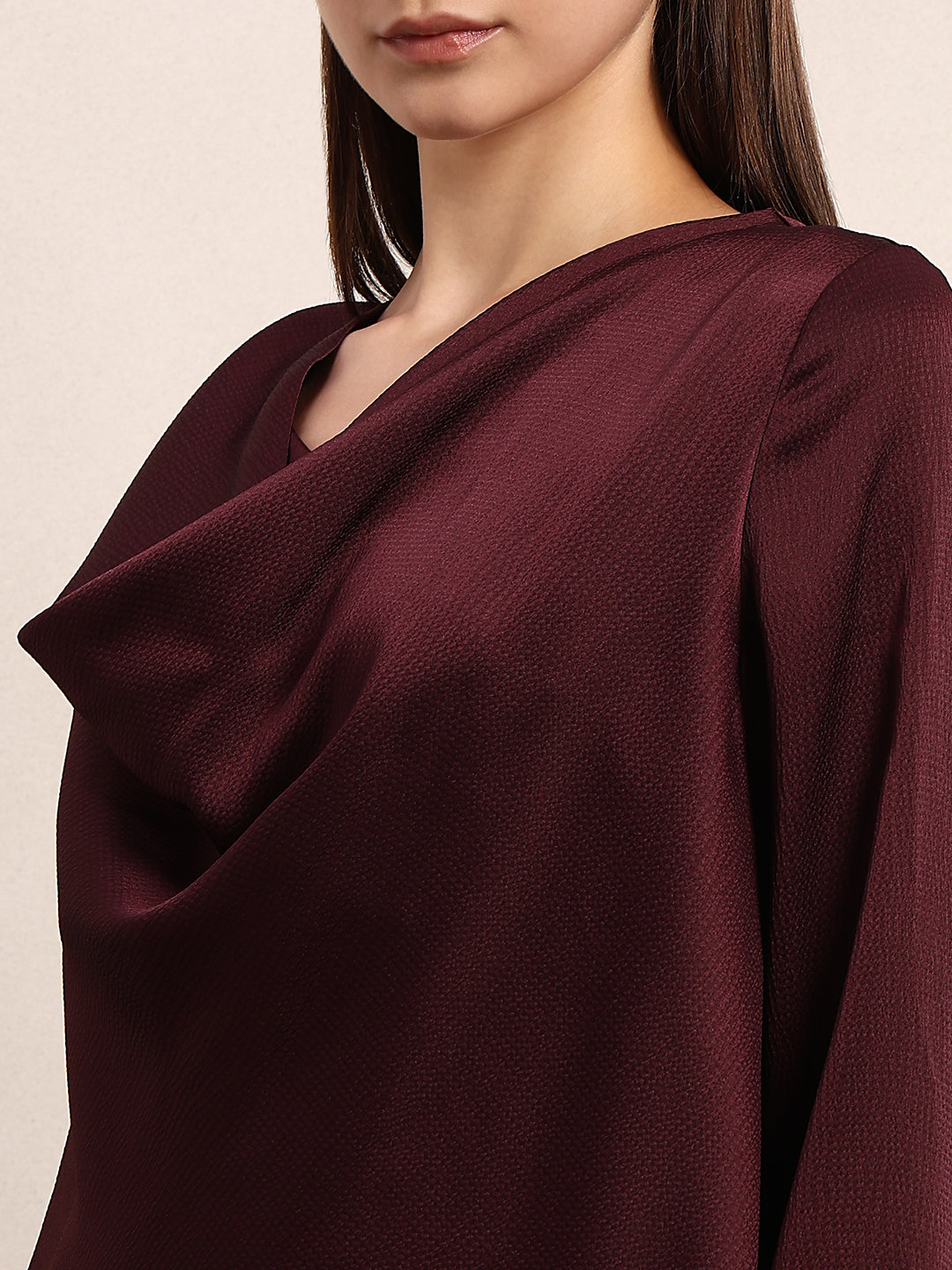 Burgundy Full Sleeves Top
