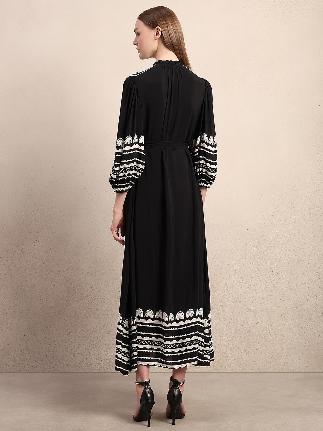 Black & White Printed Dress