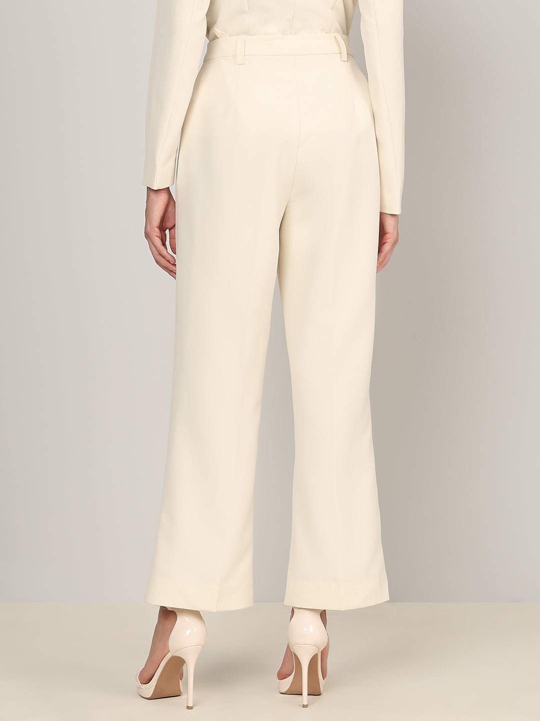 Ivory Straight Fit Tailored Pants