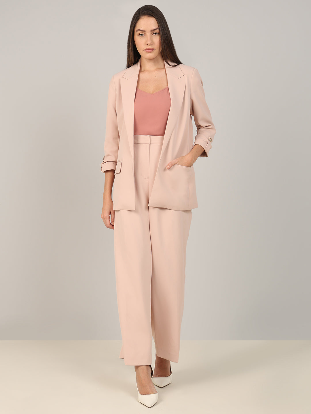 Pink Straight Fit Pants