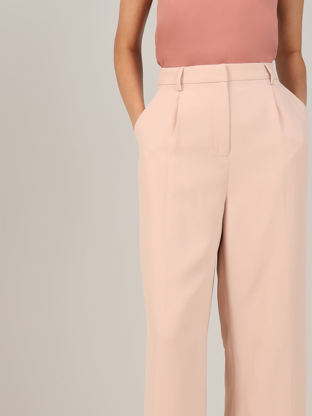 Pink Straight Fit Pants