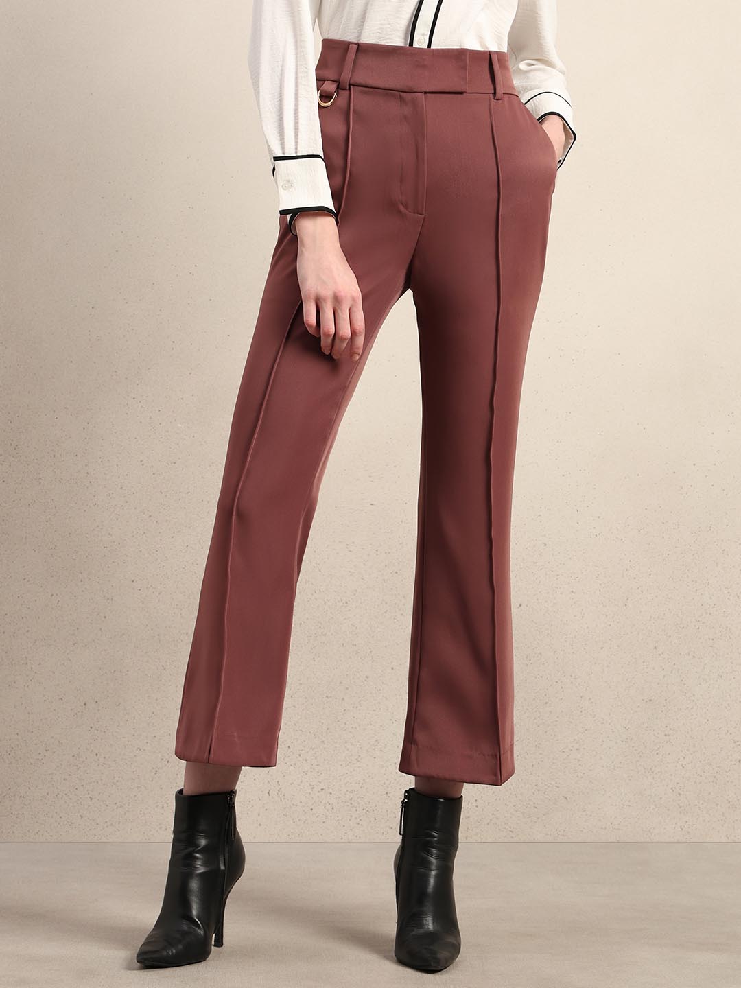 Plum Ankle Length Pants