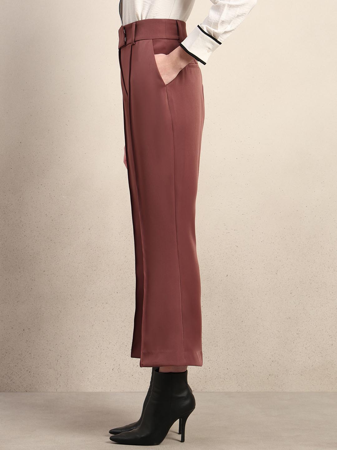 Plum Ankle Length Pants