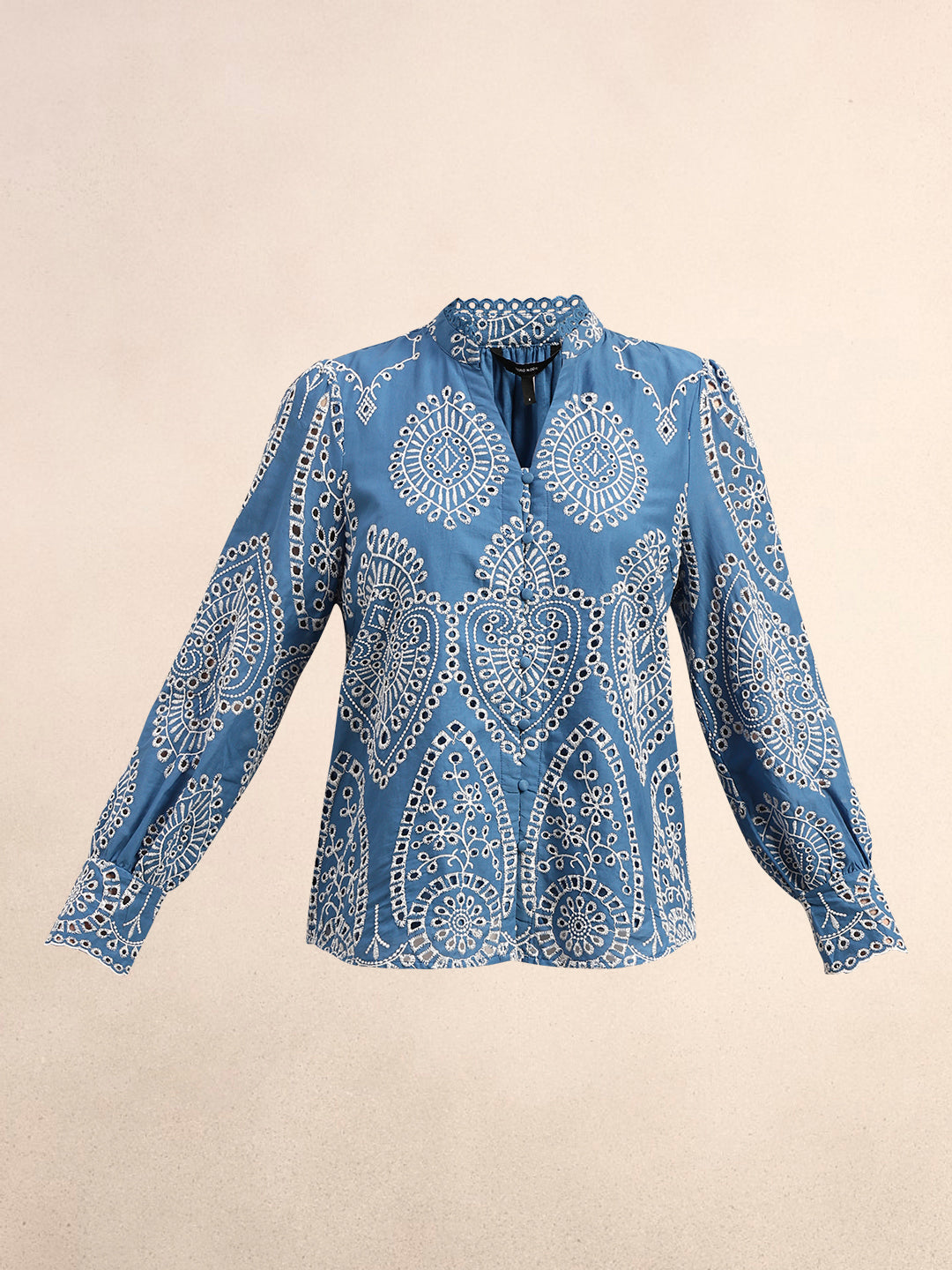 Eyelet Embroidered Cotton Shirt