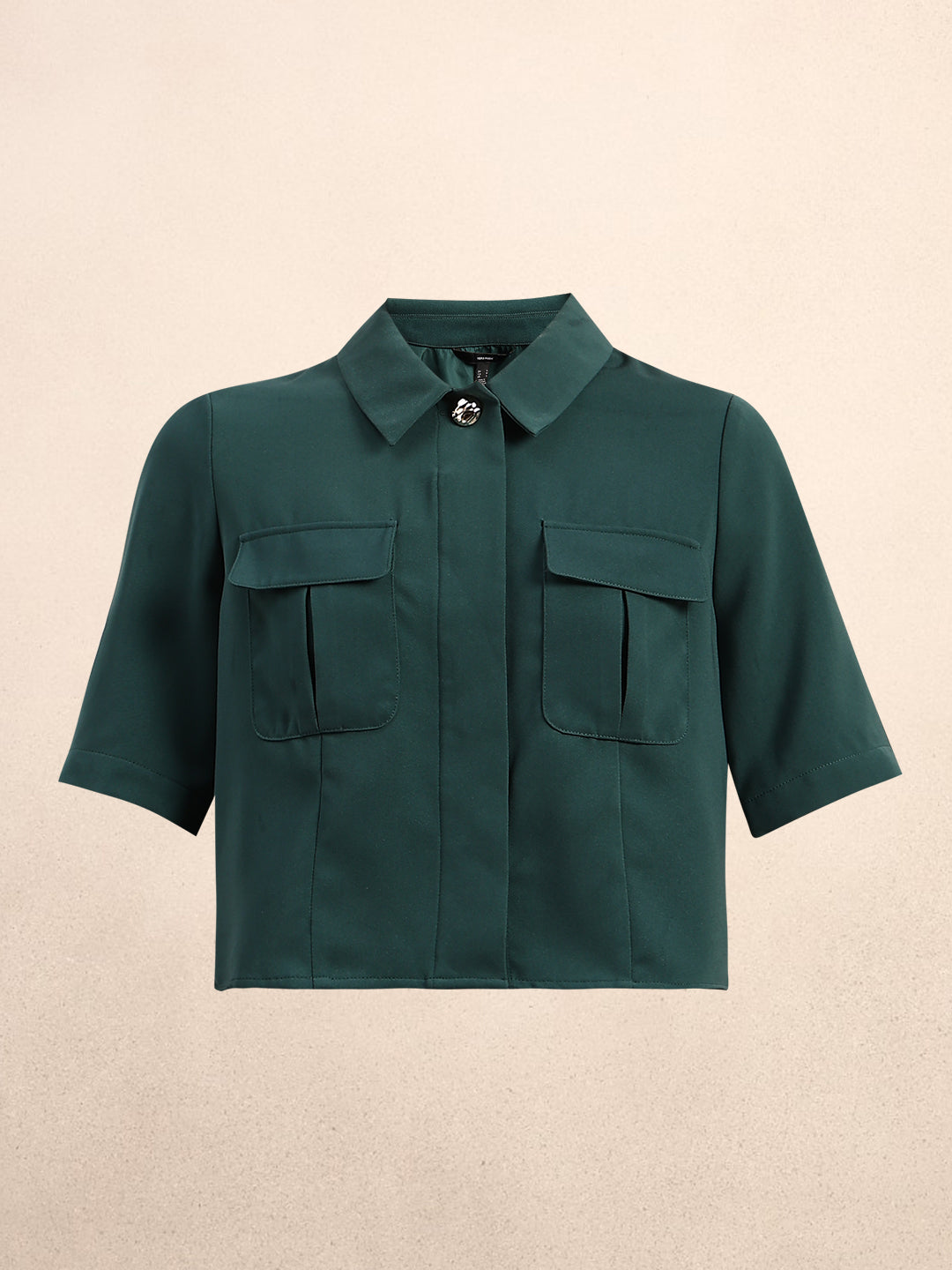 Dark Green Box Pockets Shirt